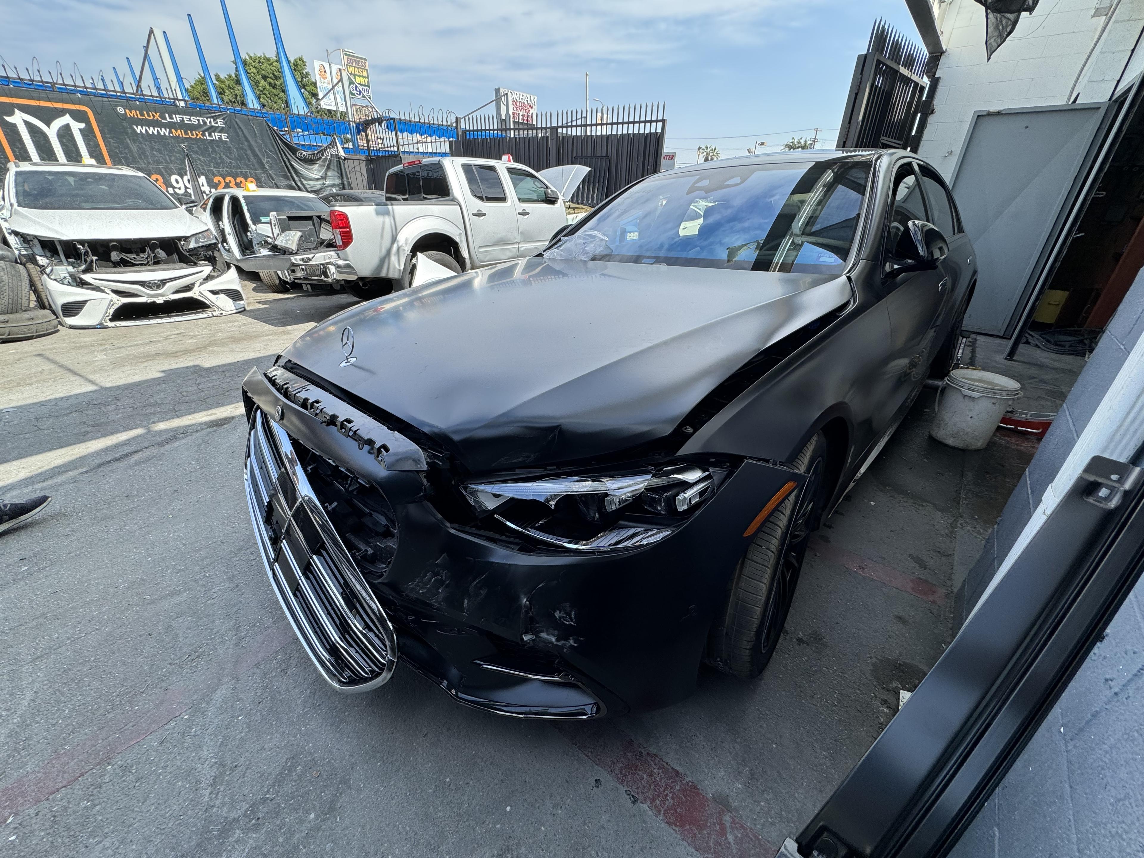 Mercedes-Benz S580 before collision repair at MLUX
